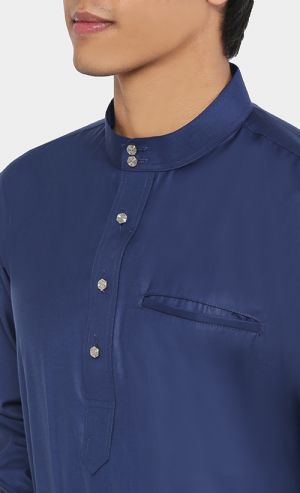 Hexa Butang Baju Melayu Set in Steel