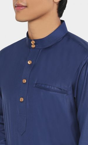 Phyton Butang Baju Melayu Set in Brown