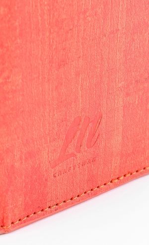 Money Clip Card Case in Turquoise and Orange