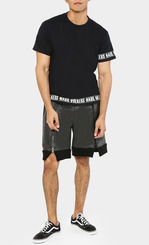 FW17 Woven Label T-Shirt in Black