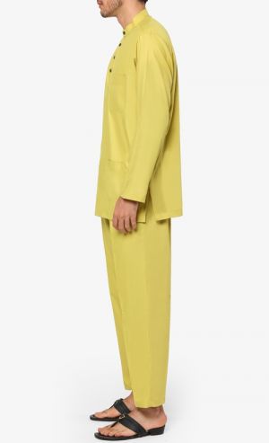Baju Melayu Set in Citron