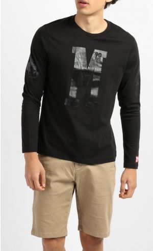 Mickey True Original Basic M for Mickey Tee in Black