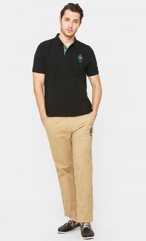 Green Robotto Signature Polo Shirt in Nitro Black