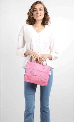 Slim Ellie Rolly iPad Bag in Pink