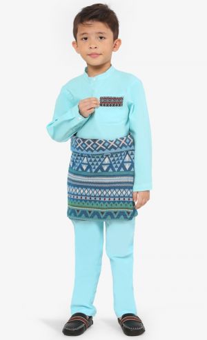 Far East Baju Melayu Set in Tiffany