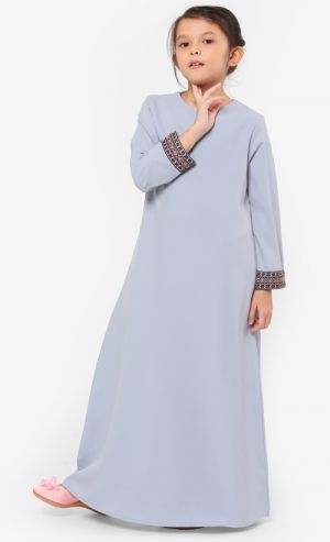 Jubah in Grey Blue