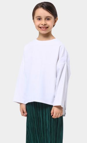 The Tali Hi-Lo Linen Blouse in White