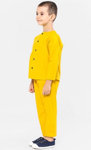 The Ingat Baju Melayu Set in Mustard
