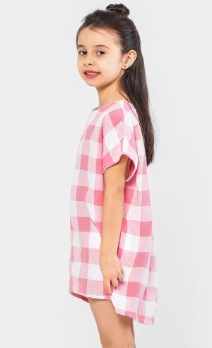The Ingat Checked Dress in Pink Checked