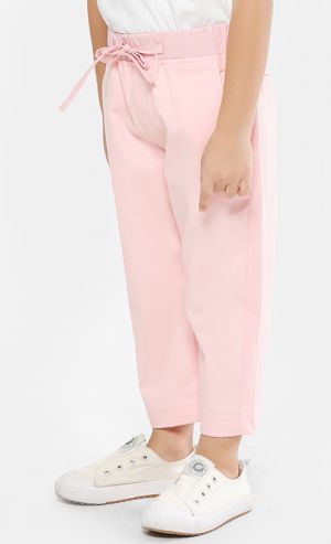 The Wau Cotton Tapered Pants in Pale Pink