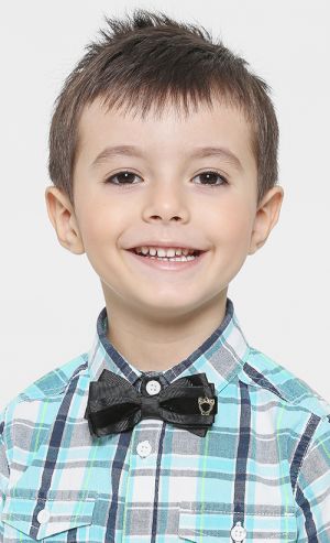 Boys Bow Ties Set in Black and Light Navy