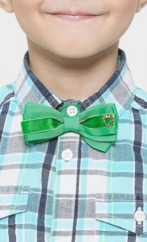 Boys Bow Ties Set in Red and Emerald