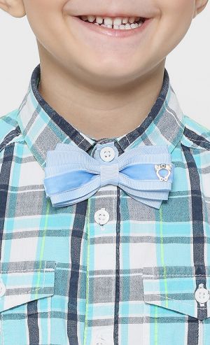 Boys Bow Ties Set in Regal Purple and Capri Blue