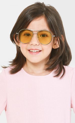 Gene Junior #Yellow Sunglasses in Yellow and Silver