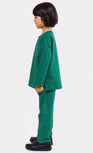 Noah Kurta Set in Emerald