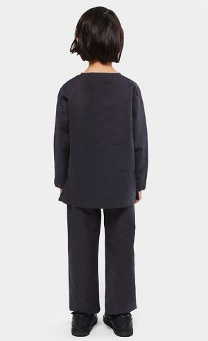 Noah Kurta Set in Onyx 