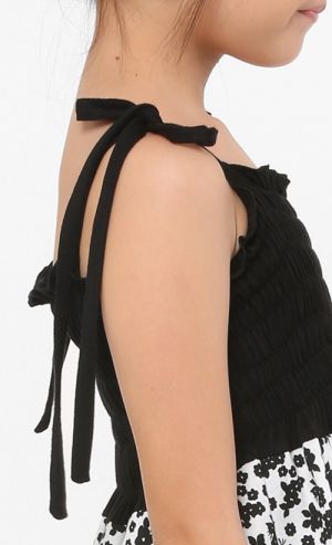 Two Face Maxi Dress (Kids) in Black