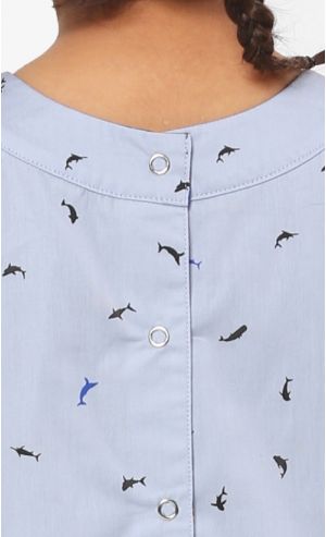 Yellowsub Reversible Dress in Blue