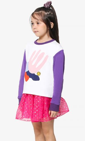 Baba Printed Jumper in Ultra Violet