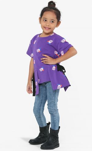 Coco Printed T-Shirt in Ultra Violet