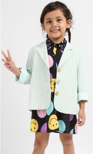 Sophia Embroidered Blazer In Mint Green