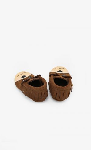 Bear Baby Shoes in Dark Brown