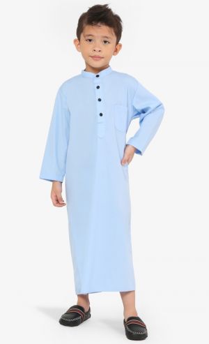 Jubah Basic in Baby Blue
