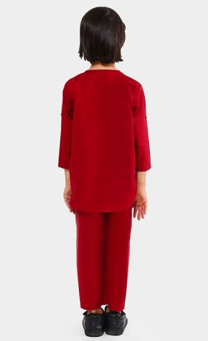 Kurta Basic in Maroon