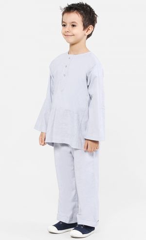 Baju Melayu in Grey