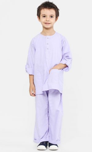 Baju Melayu in Purple