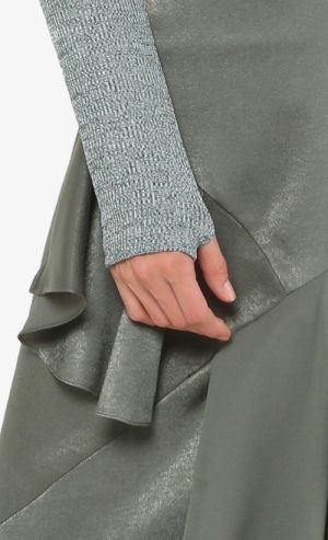 The Polished Turtleneck Top in Mint