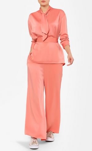 The Focus Here Only Top in Coral