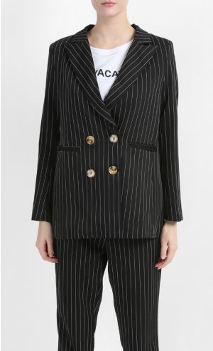 Erica Double Breasted Blazer in Black 