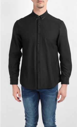 Elijah Long Sleeve Shirt in Black