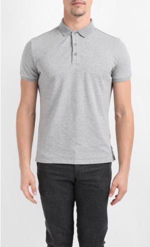 Adam Polo Shirt in Melange Grey