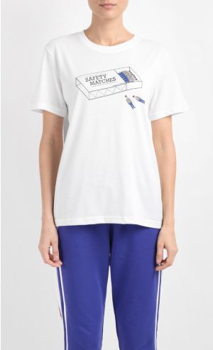 Grey Matches Unisex T-Shirt in Off White 