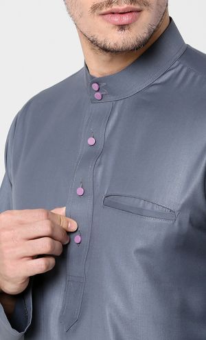 Metal Iris Purple Butang Baju Kurung