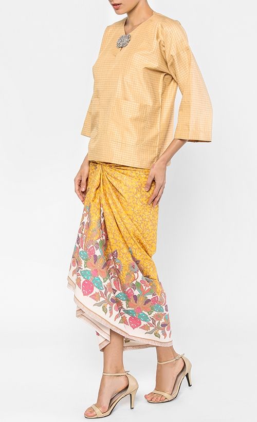  Baju  Kurung  Kedah Top in Mustard FashionValet