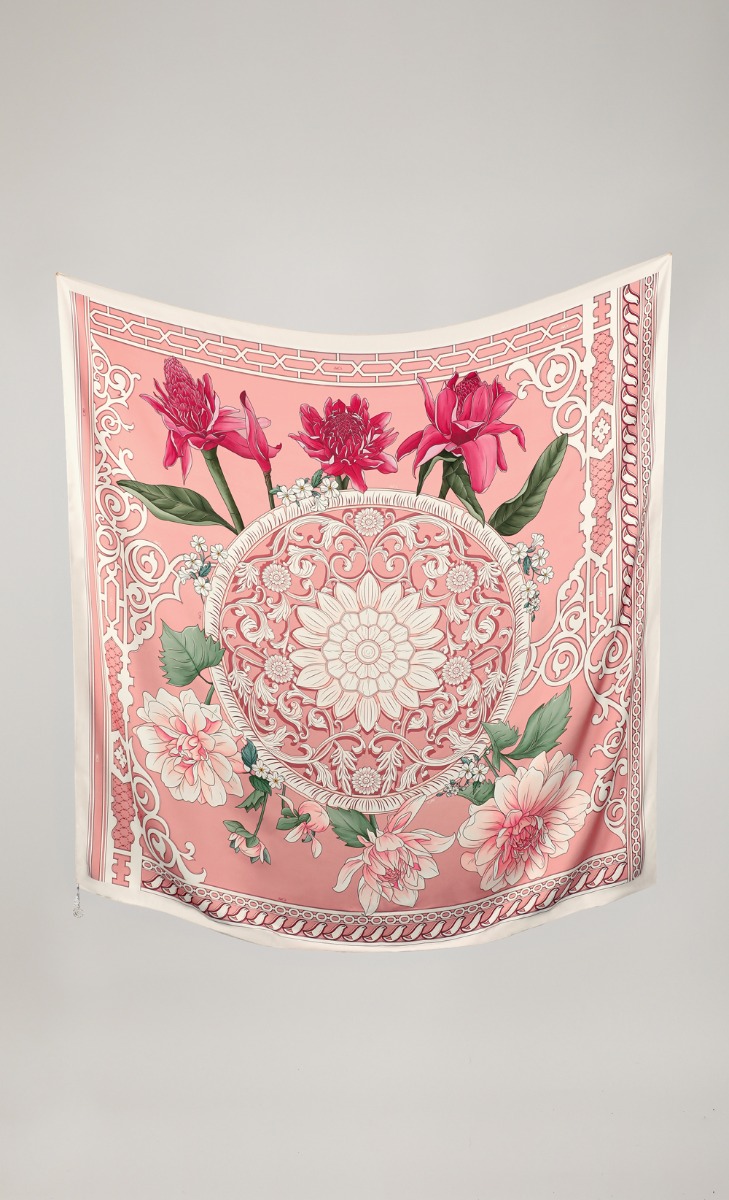 The Heritage dUCk Square Scarf in Dahlia image 2