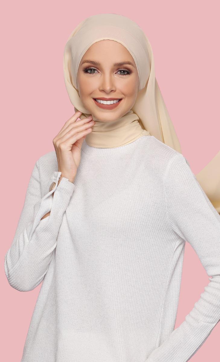 Geneva Georgette Chiffon Hijab in Dew