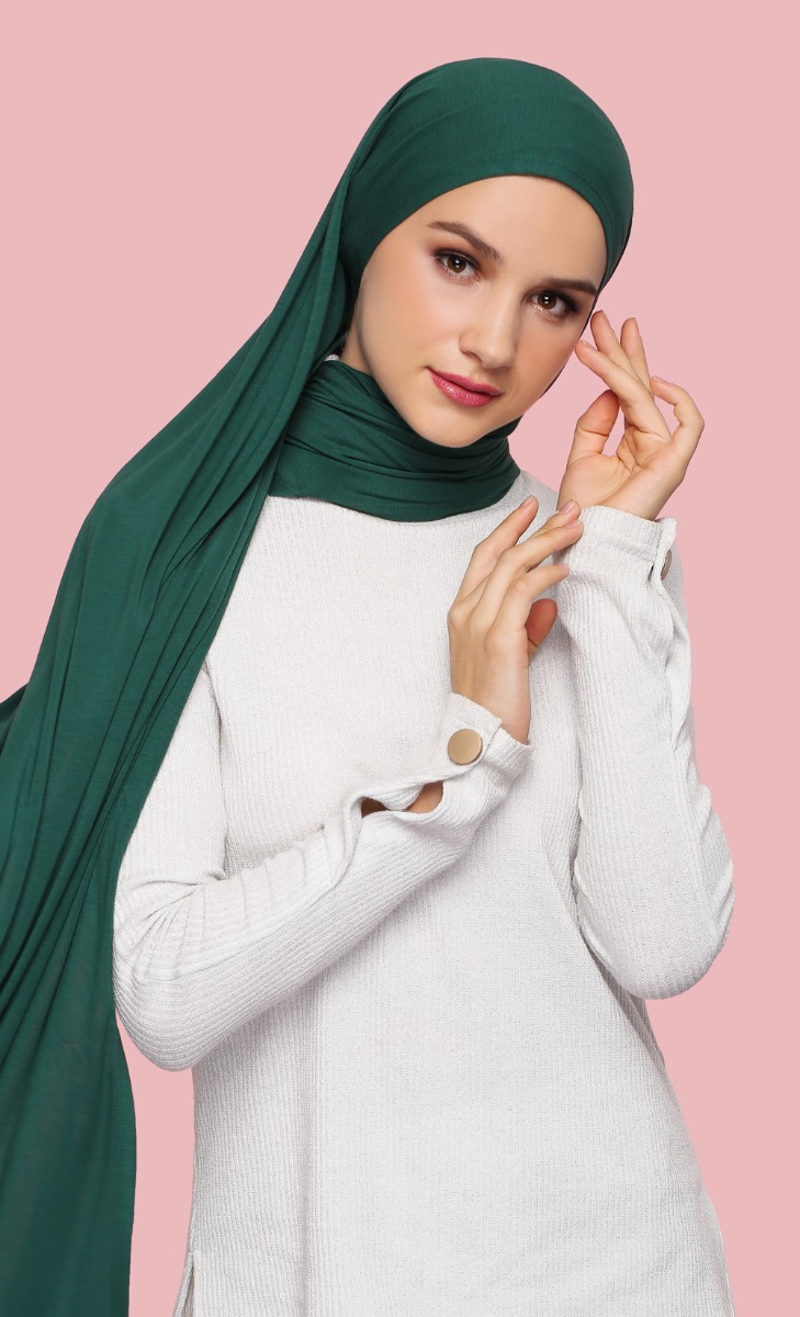 Dubai Jersey Hijab in Palm