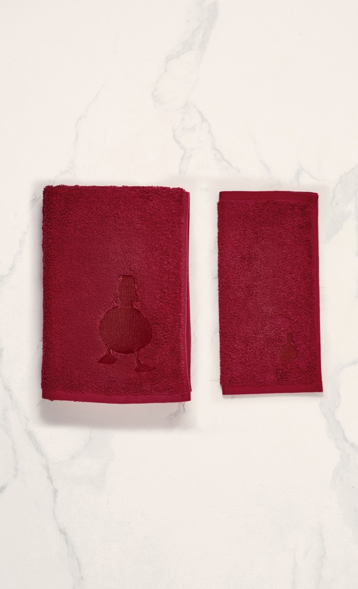 dUCkling Coloured Towel Set In Red image 2