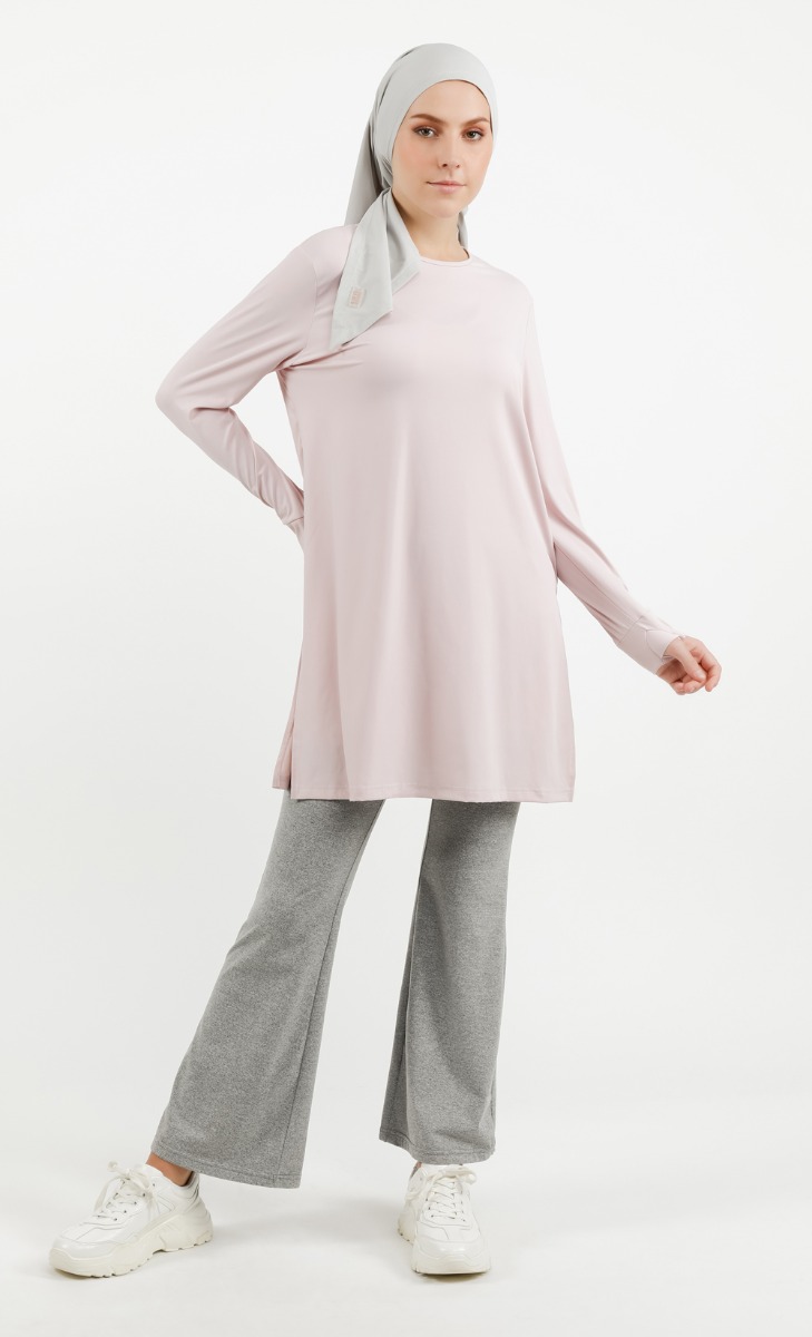Easy Long 2-in-1 Top in Light Mauve