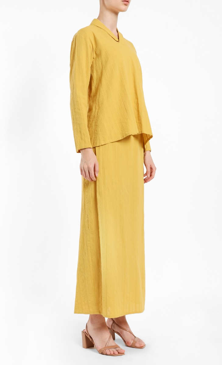 Elenor Kurung Set in Mustard image 2