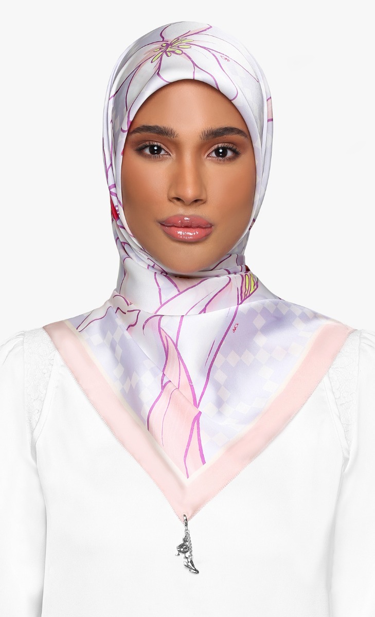 The Blooming dUCk - Tuberose Square Scarf in Evermore