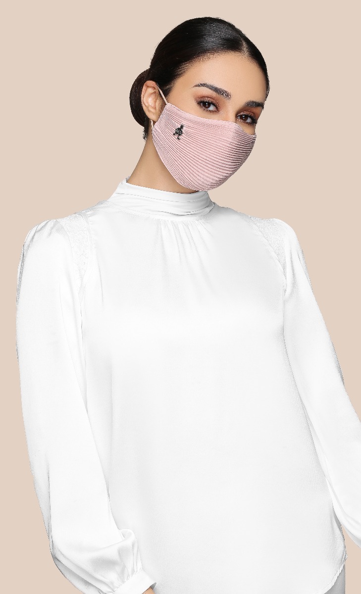 Pleats Face Mask (Ear-loop) in Fleur