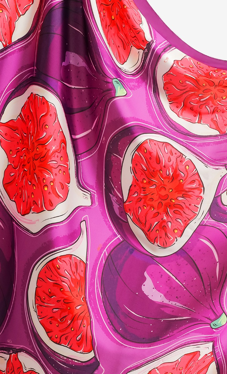 The Fruity dUCk Square Scarf in Fig image 2