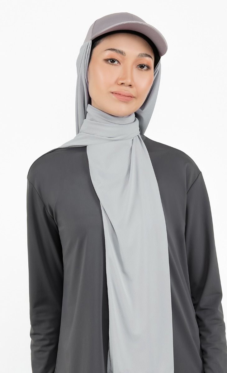 Active Cap Hijab in Grey