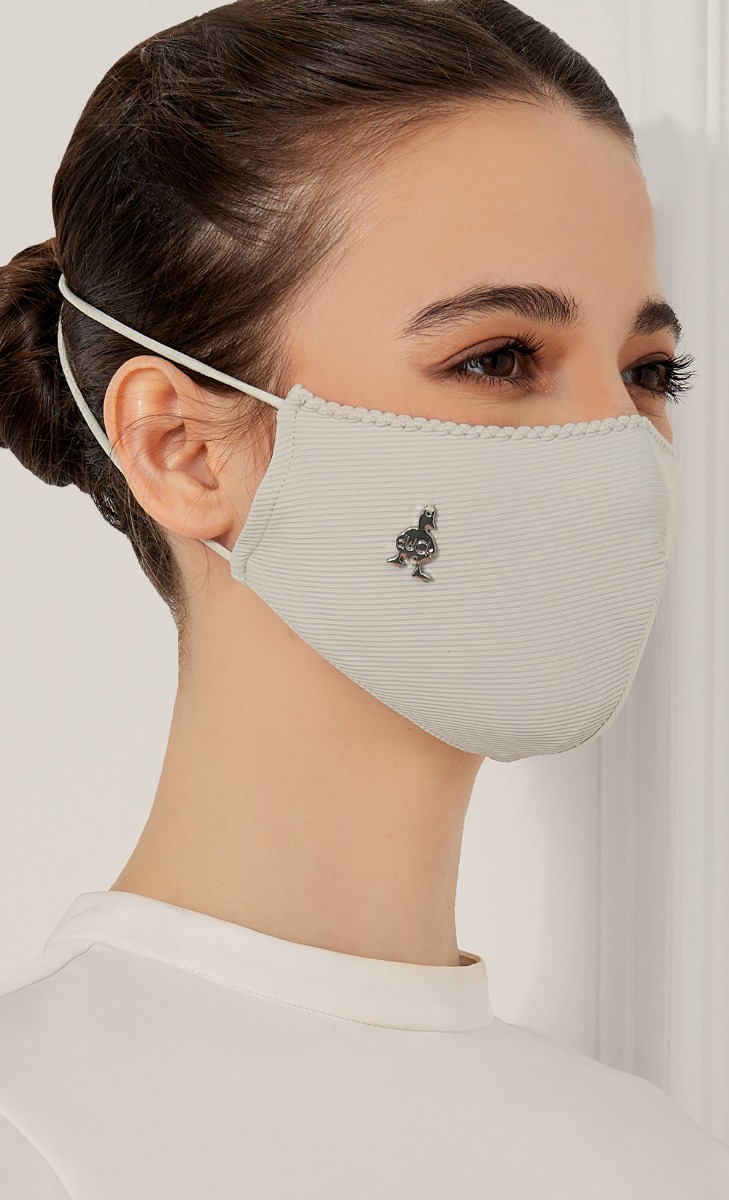 Textured Jersey Face Mask (Head-loop) with nanotechnology in Grey Ray
