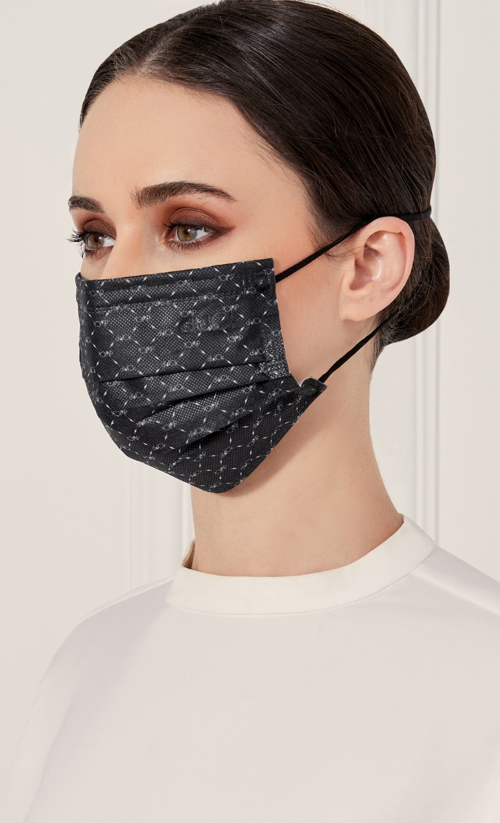Mask Do It! Disposable Face Mask (Head-loop) in Black Classic Monogram